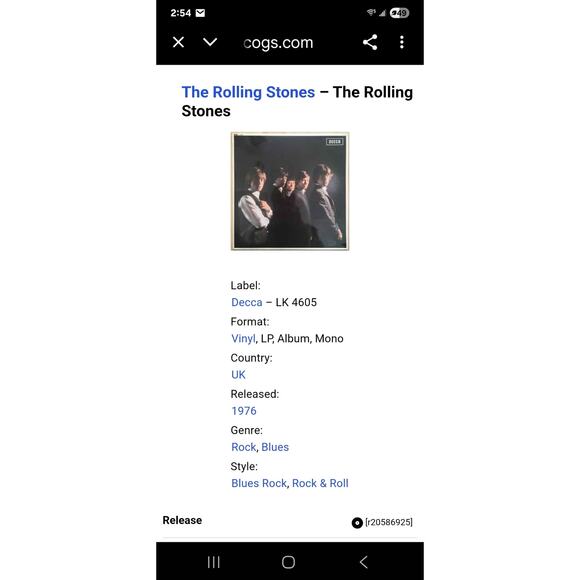 The Rolling Stones 1964 DECCA LK 4605 Mono LP – 1976 UK Press, Red Label Ex, Ex - Picture 13 of 14